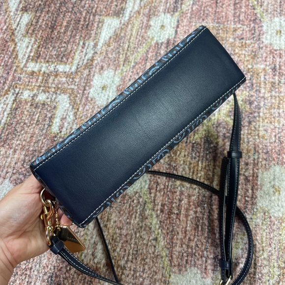 Coach Madi Crossbody Bag in Navy Blue Monogram - Picture 8 of 9